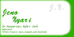 jeno nyari business card