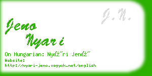 jeno nyari business card